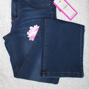 Blue Faded Stretch Baby Bootcut Jeans NWT Sz 5
